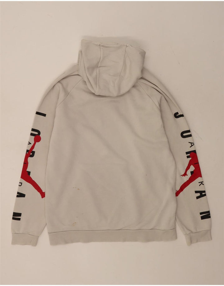 JORDAN Pull à capuche graphique pour homme en coton blanc moyen