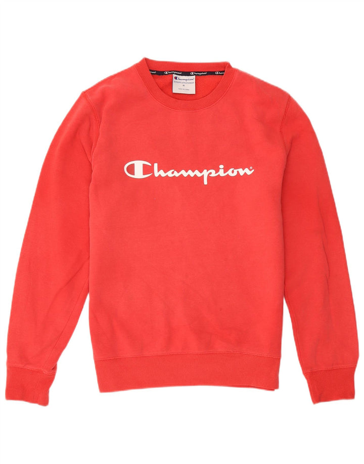 Champion Sweat-Shirt Graphique Homme Rouge Moyen Coton