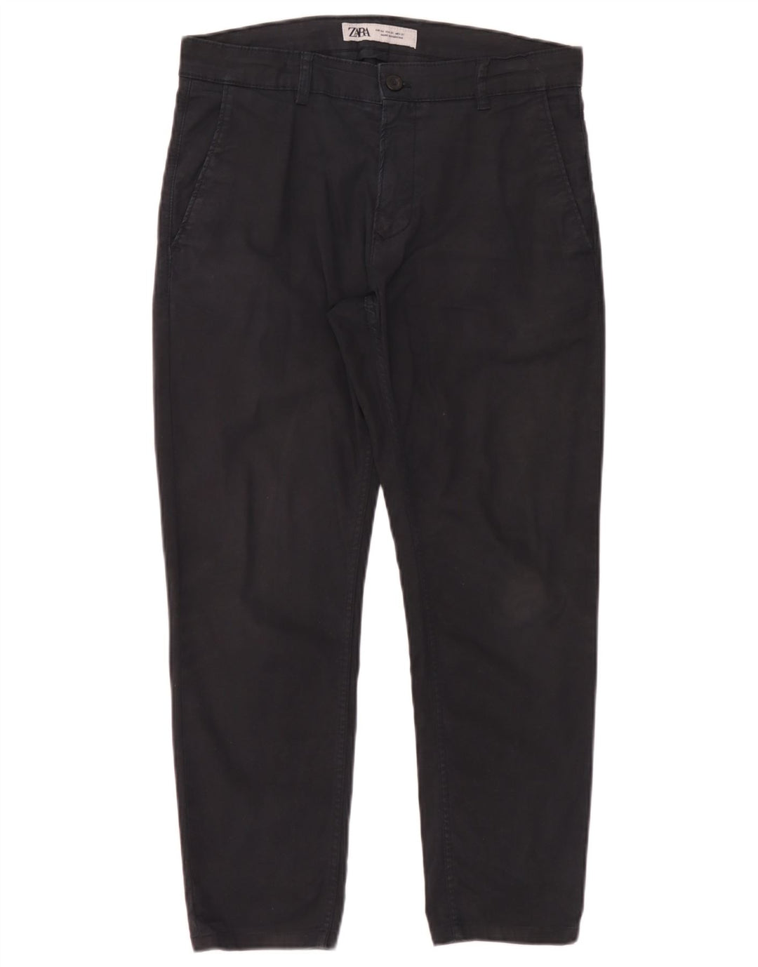 Zara Pantalon Chino Slim Homme EU 40 Medium W31 L26 Noir