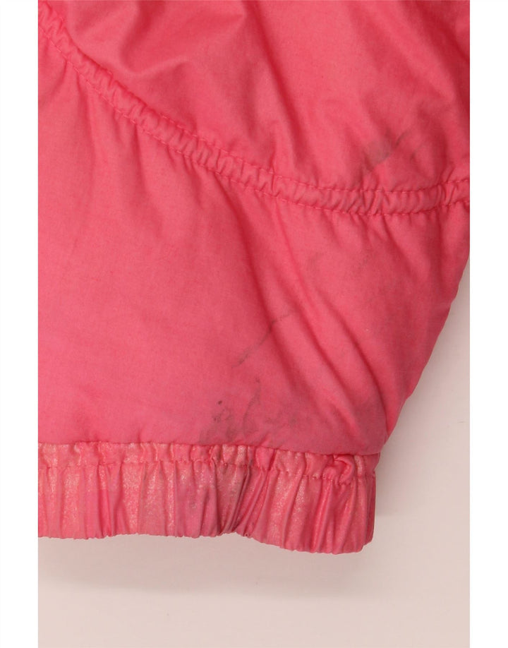 manteau rembourré surdimensionné femme vintage UK 8 Petit coton rose