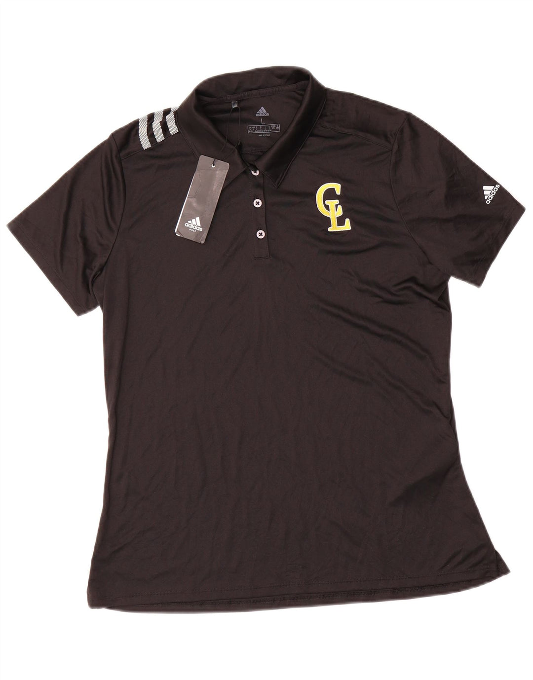 Adidas Polo Femme UK 16/18 Grand Noir Polyester