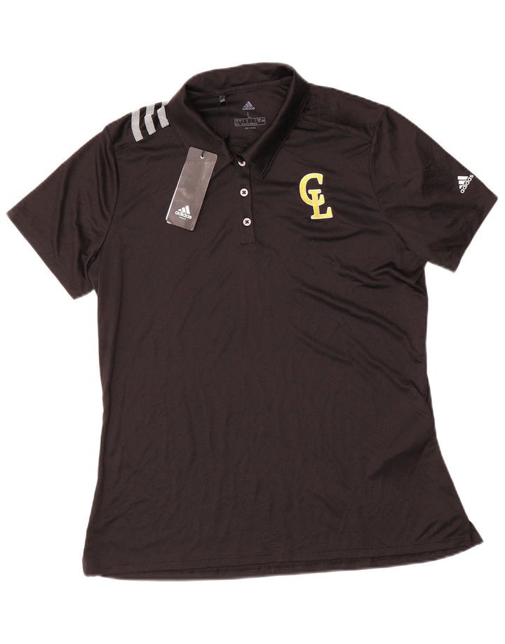 Adidas Polo Femme UK 16/18 Grand Noir Polyester