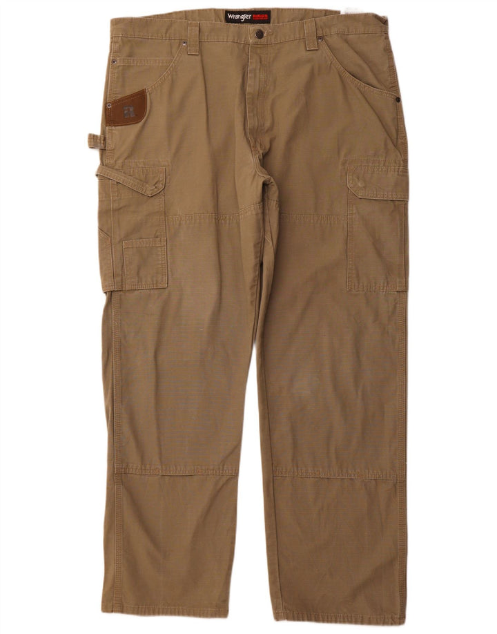 WRANGLER Pantalon Cargo Droit Homme W40 L32 Coton Beige