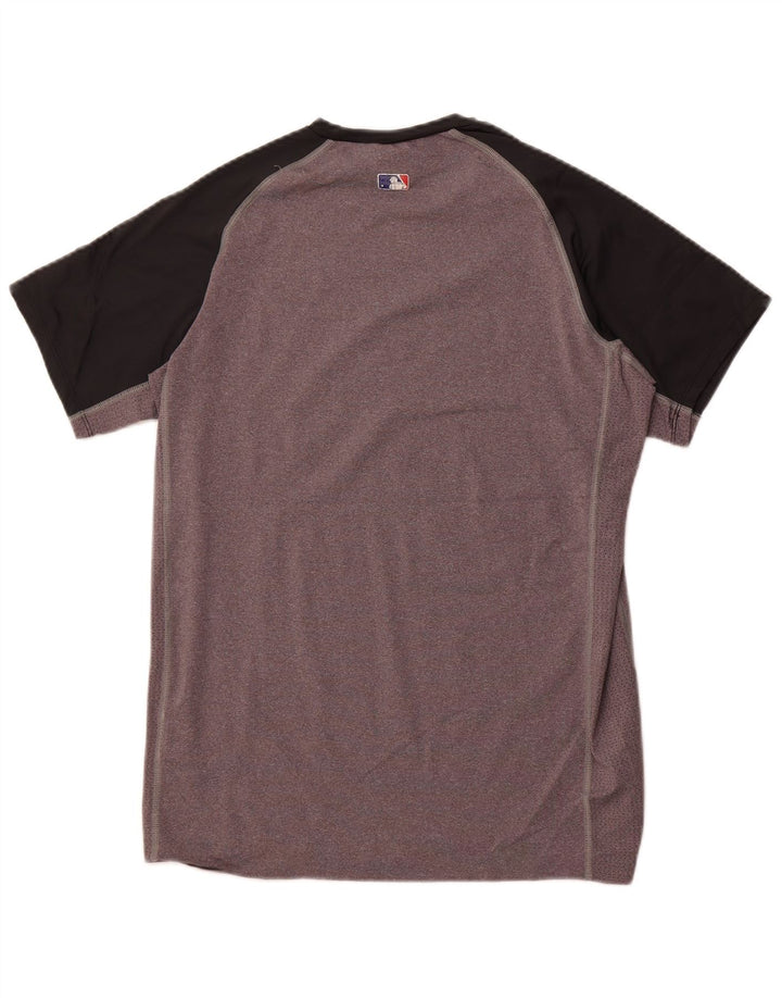 NIKE T-Shirt Homme Gris Moyen Colorblock Polyester