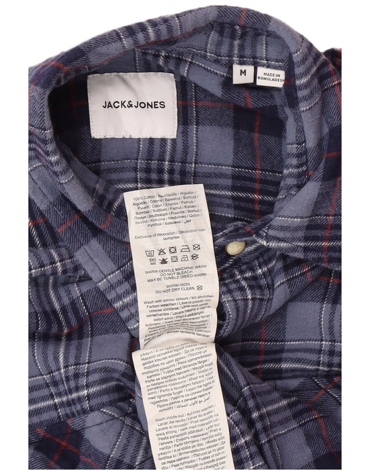 Jack & Jones Chemise Flanelle Homme Bleu Marine Moyen Carreaux Coton