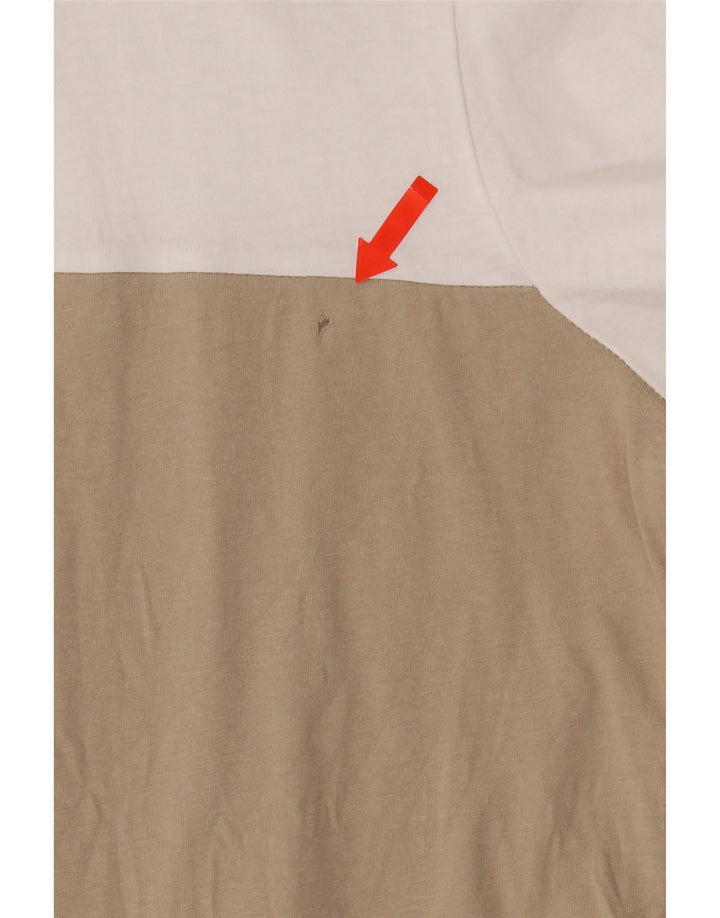 Champion T-Shirt Homme Haut Large Blanc Colourblock