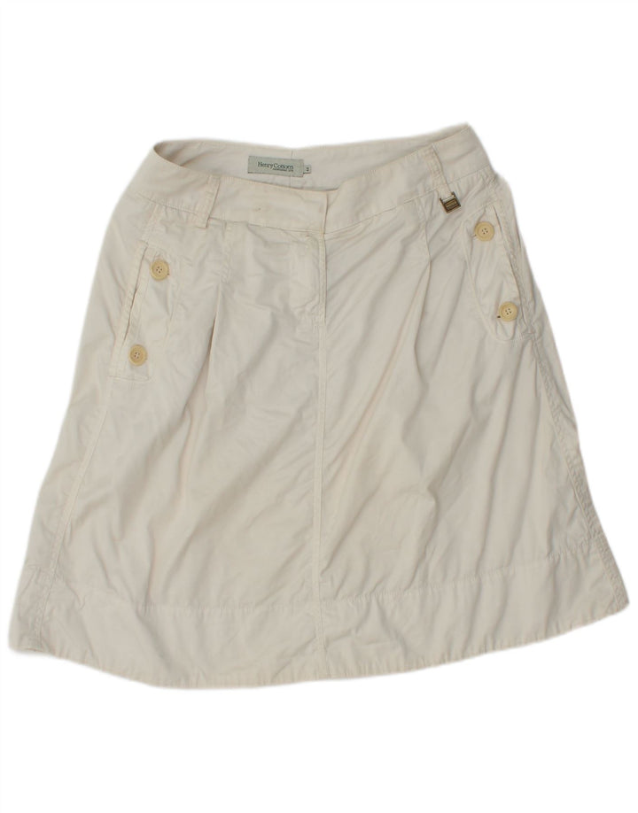 HENRY COTTONS Jupe trapèze pour femme IT 44 Medium W30 Coton blanc
