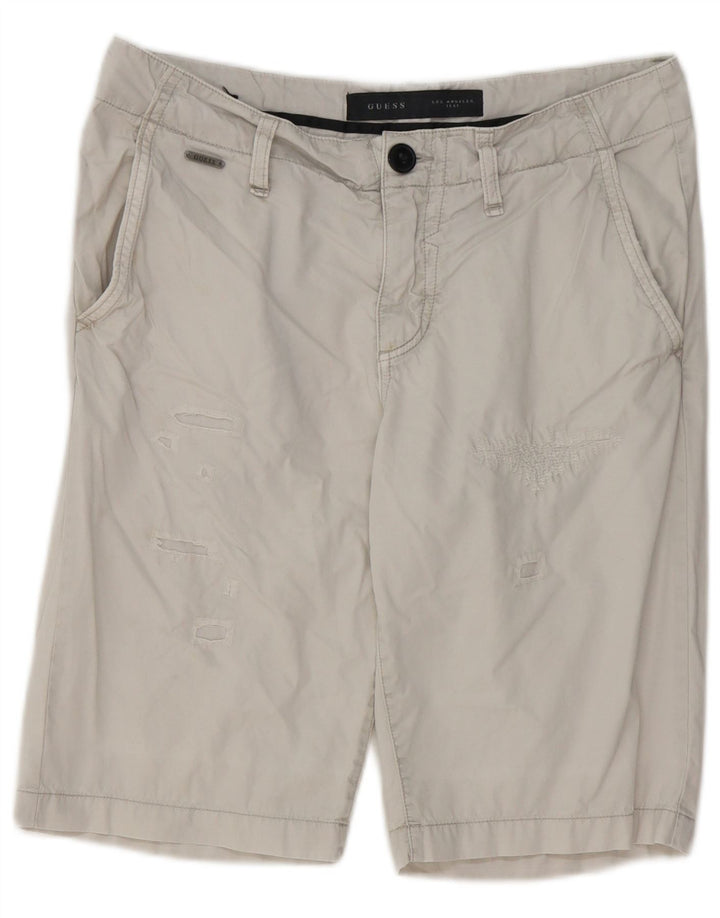Guess Short chino vieilli W29 pour homme en coton gris petit