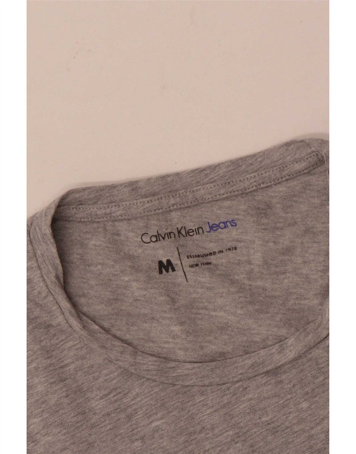 Calvin Klein Jeans T-Shirt Graphique Homme Gris Moyen Moucheté