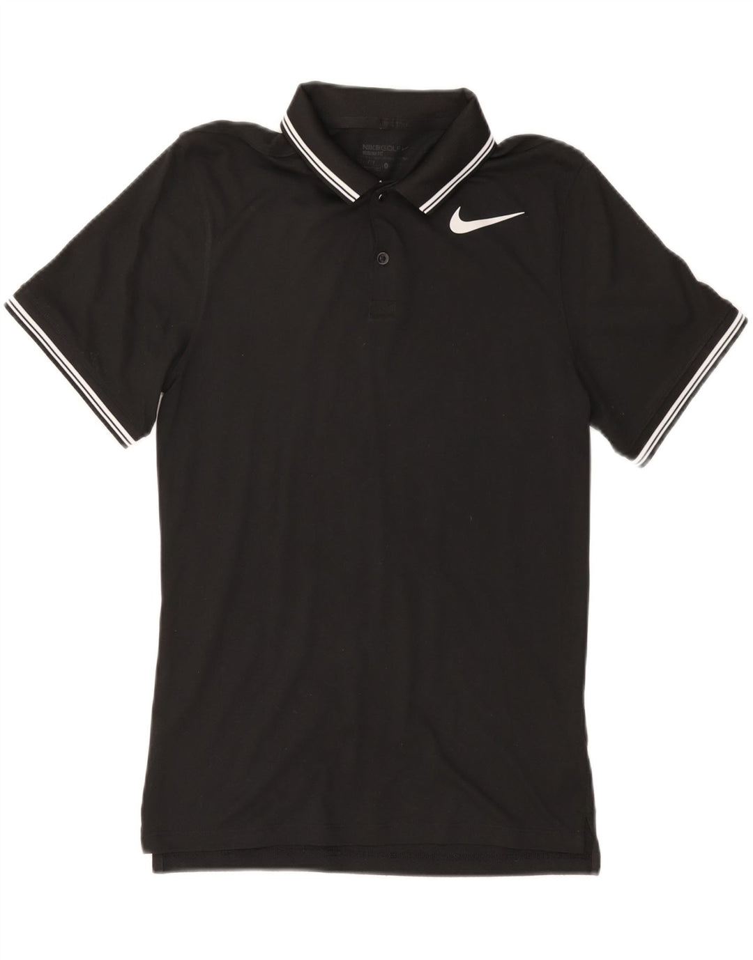NIKE Hommes Dri Fit Polo Petit Noir Polyester