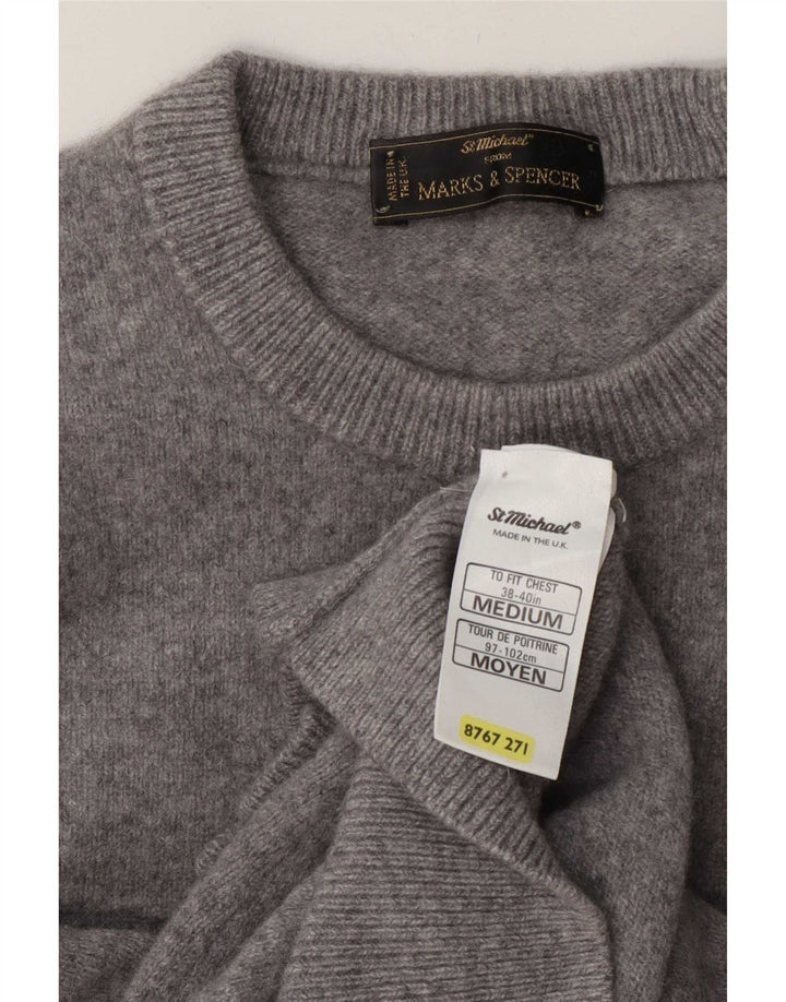 Marks & Spencer Pull Col Rond Homme Gris Moyen Laine