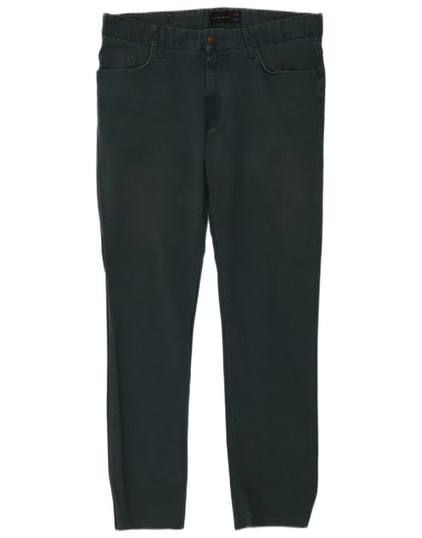 Zara Pantalon décontracté slim pour homme EU 44 Large W34 L31 Vert