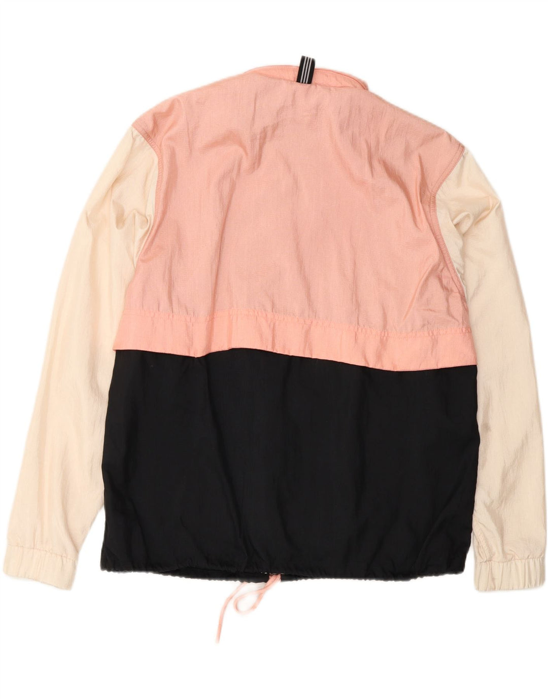 Adidas Veste de pluie surdimensionnée pour femme UK 6 XS Rose Colourblock Nylon