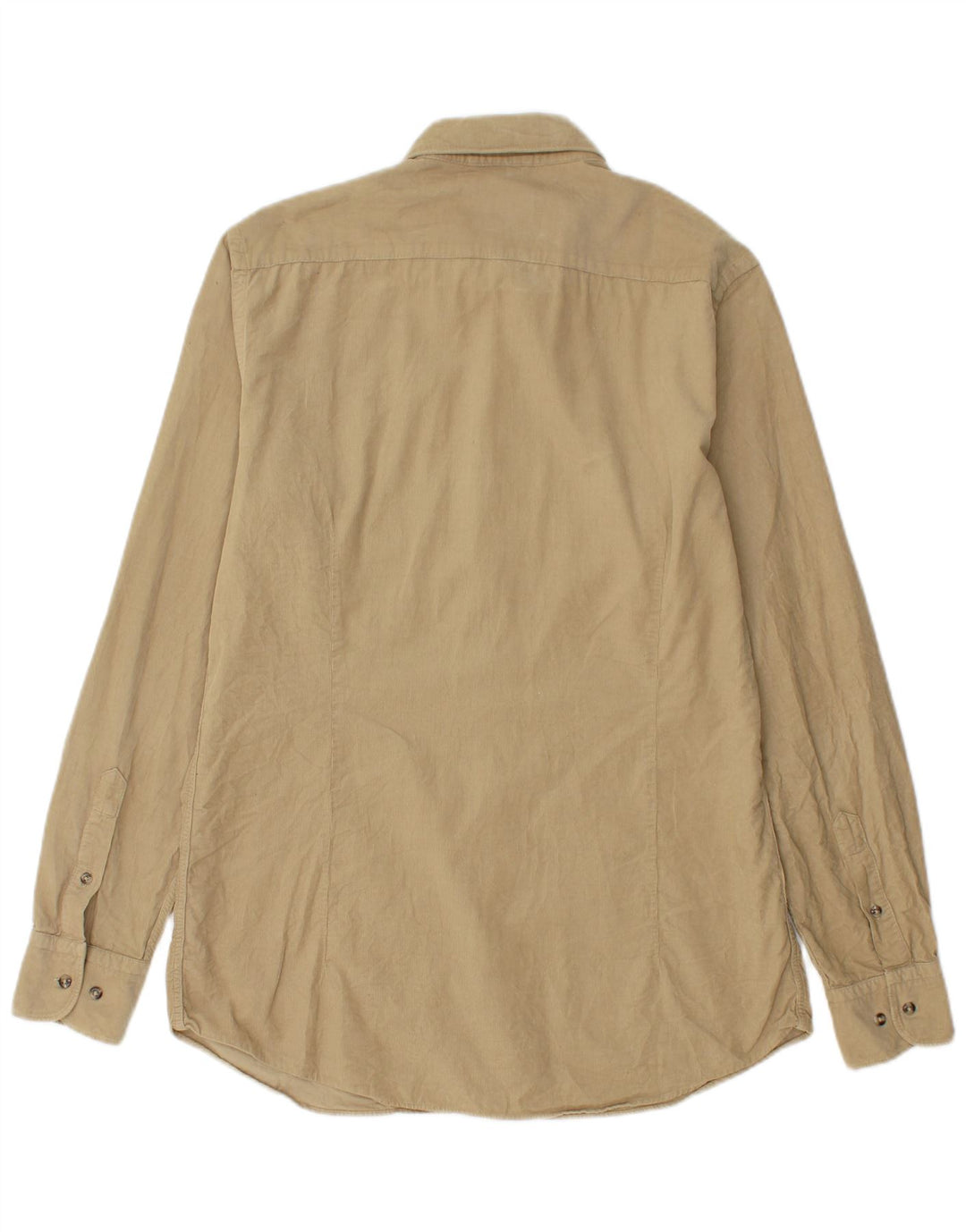 Massimo Dutti Chemise en velours côtelé en coton beige moyen