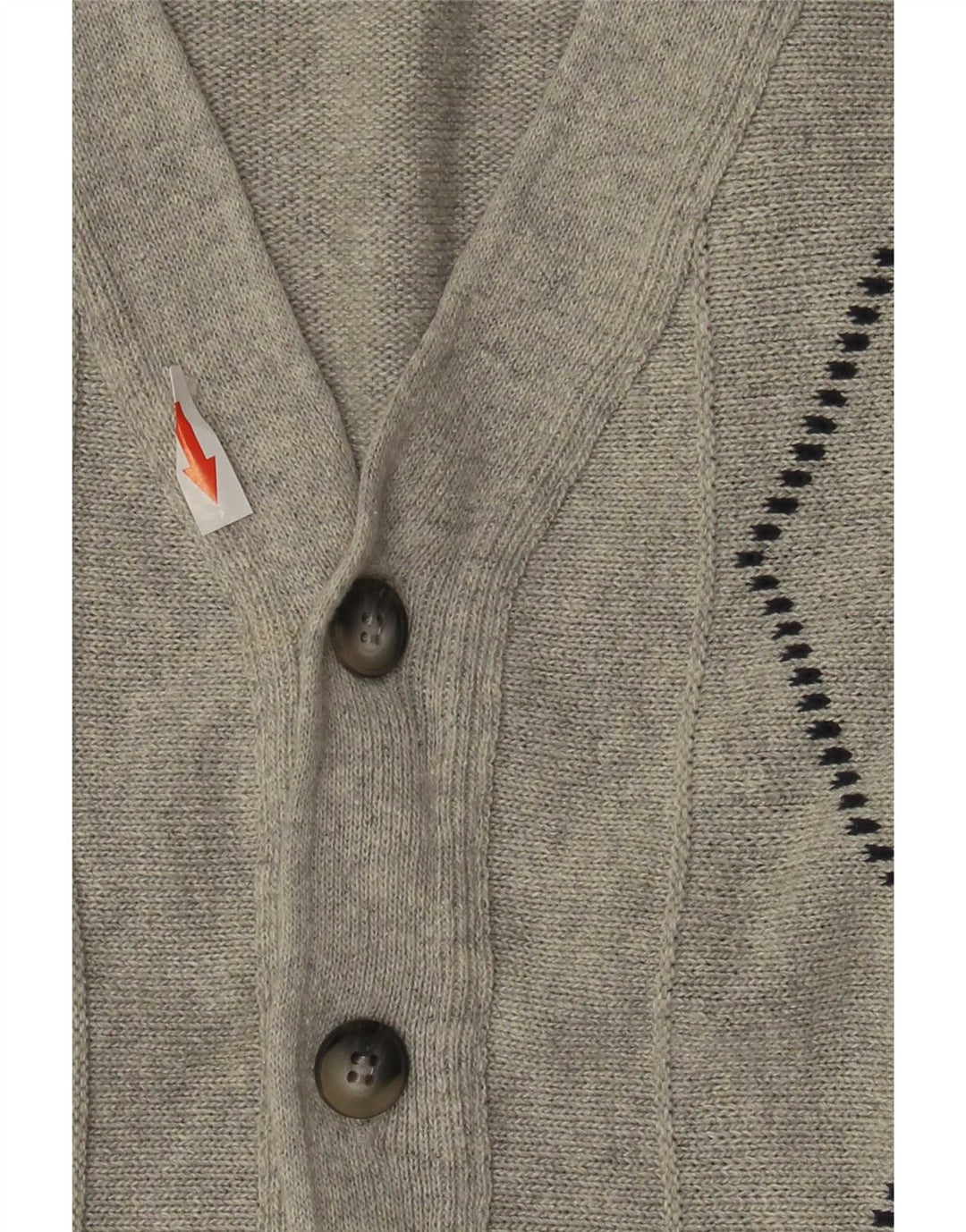Roger Kent Cardigan pour homme IT 52 Large Gris Argyle/Diamant
