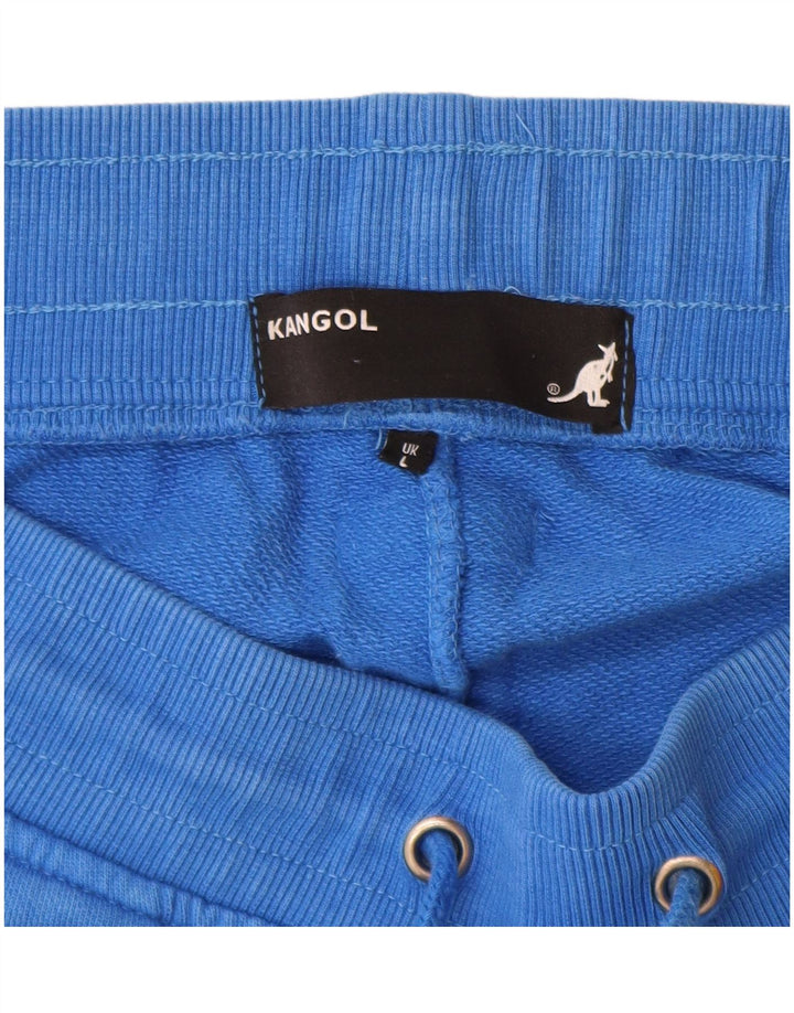 Kangol Short de Sport Graphique Homme Grand Coton Bleu