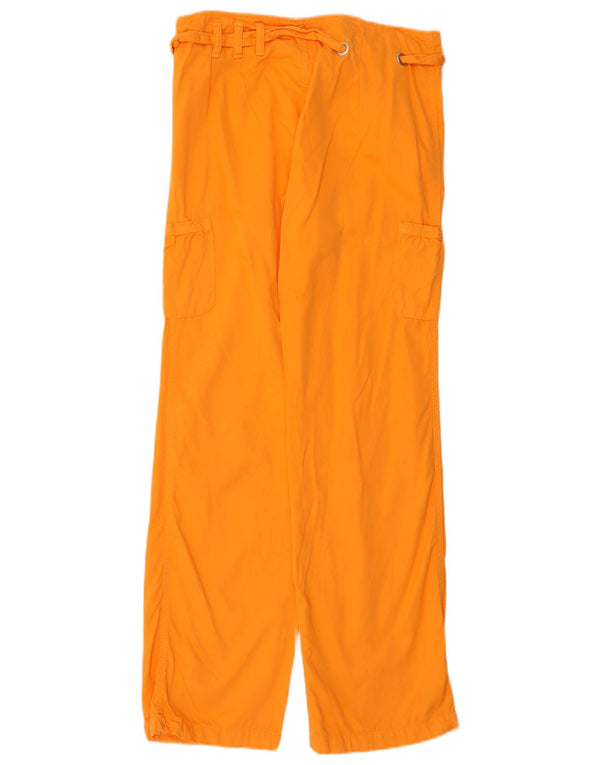 Pantalon cargo droit femme Sisley IT 42 Medium W30 L33 Orange Coton