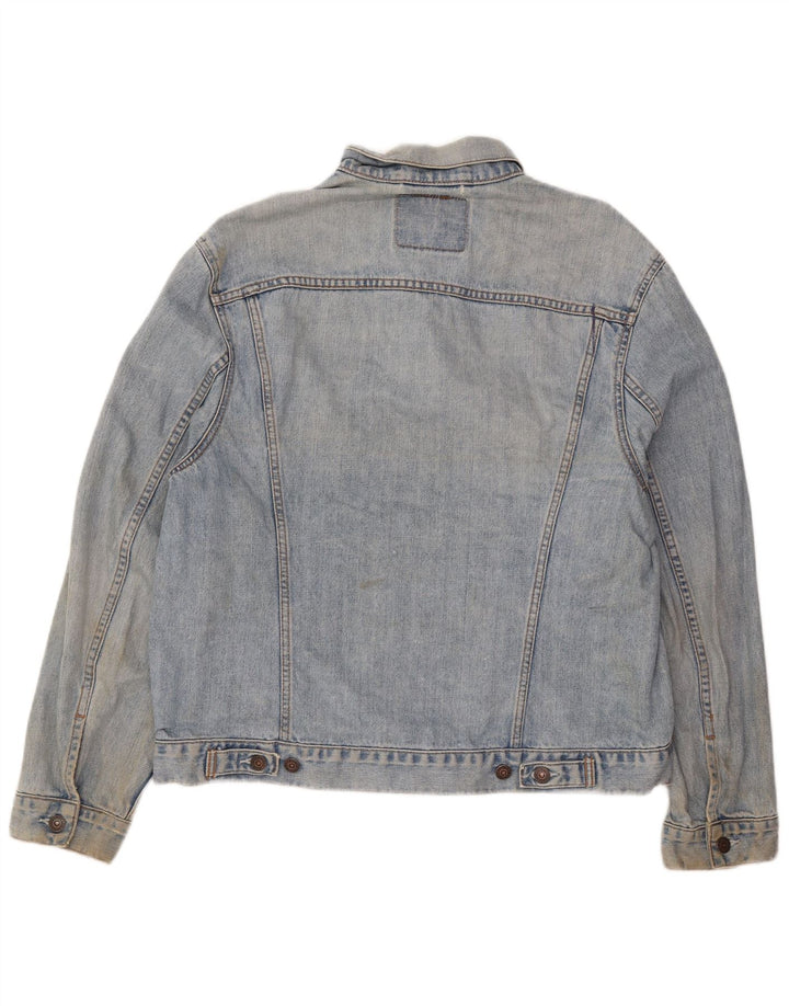 Levi's Veste en jean pour homme UK 40 Large Bleu Coton
