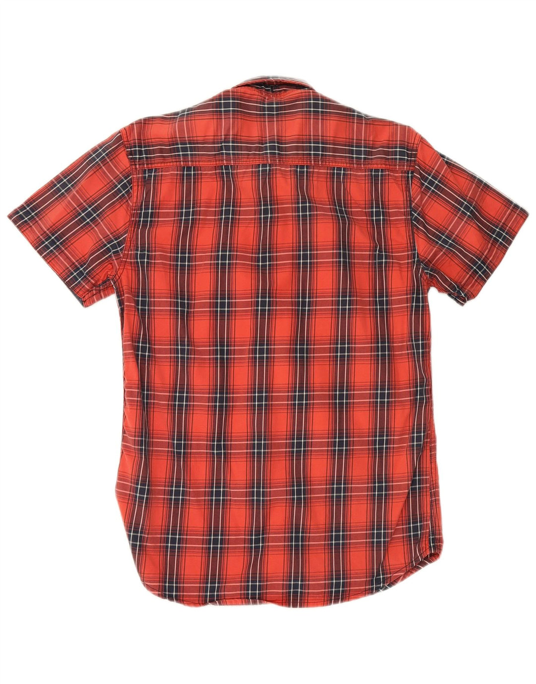 Jack & Jones Chemise à Manches Courtes Homme Rouge Moyen à Carreaux en Coton
