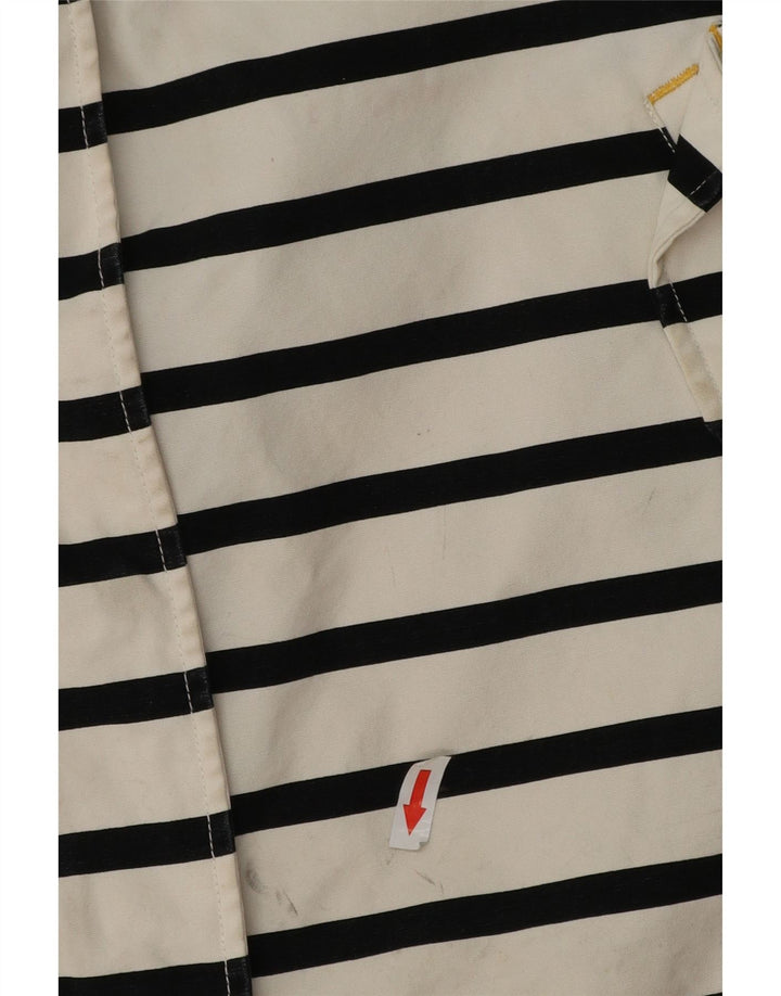 Joules Veste imperméable surdimensionnée à capuche pour femme UK 18 XL Blanc rayé