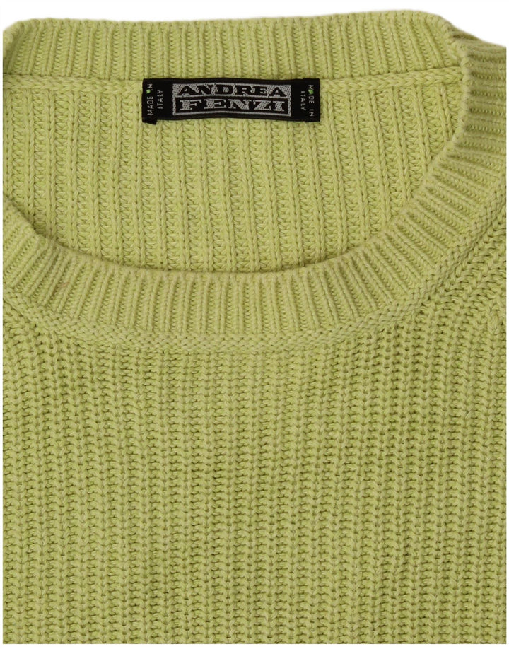 Andrea Fenzi Pull Col Ras du Cou Homme Vert Moyen