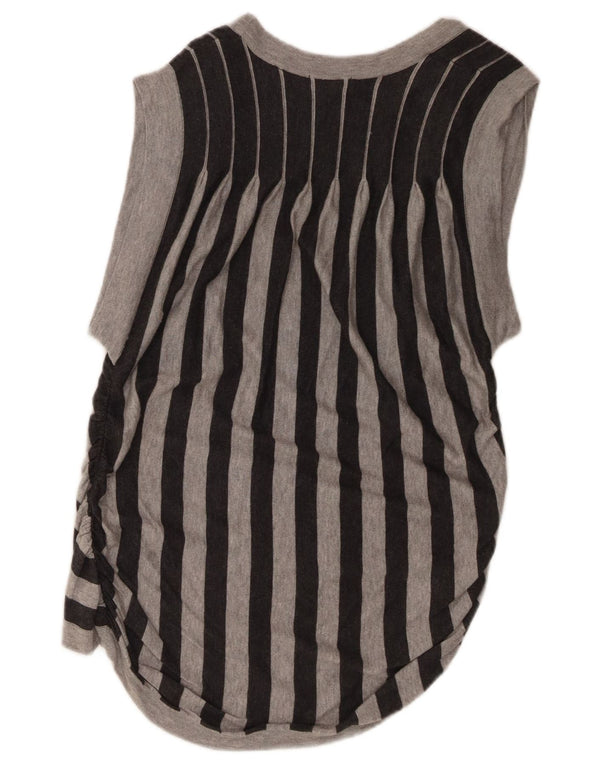 Ted Baker Cardigan long pour femme Taille 1 XS Gris rayé