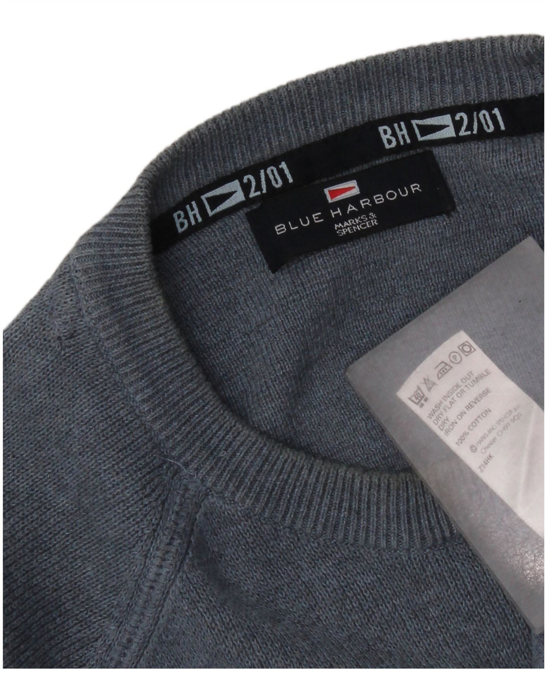 Marks & Spencer Pull Col Ras-du-Cou Blue Harbor Homme Bleu Moyen