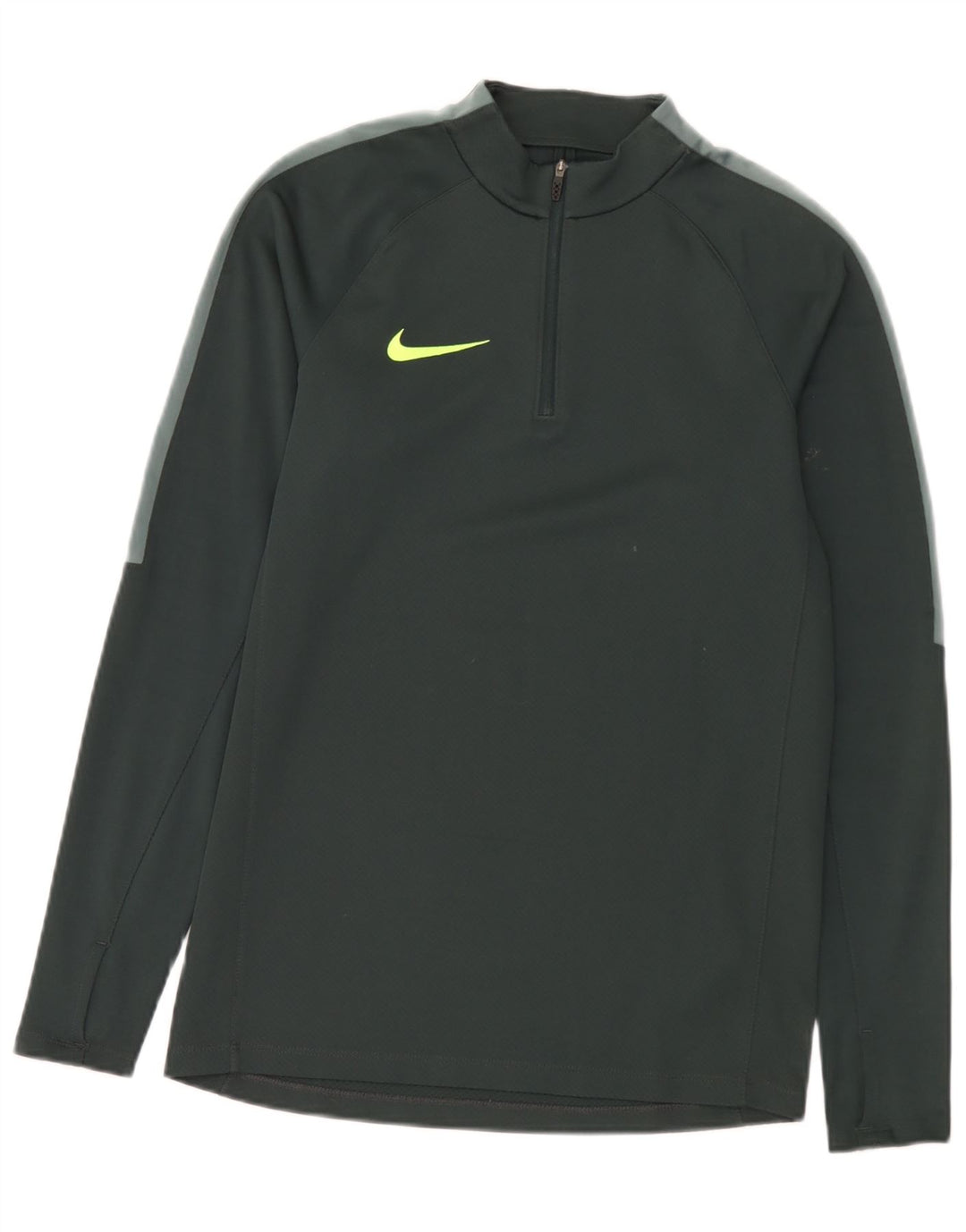 Nike Haut à col zippé à manches longues pour homme Petit vert Polyester