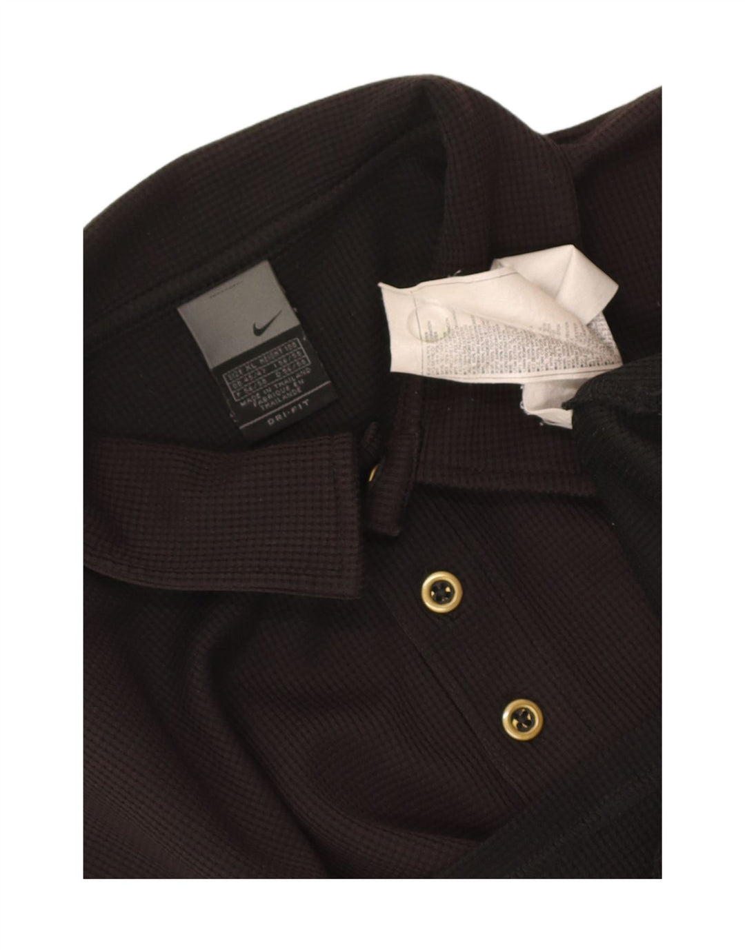Nike Polo Dri Fit XL pour homme en polyester à pois noir