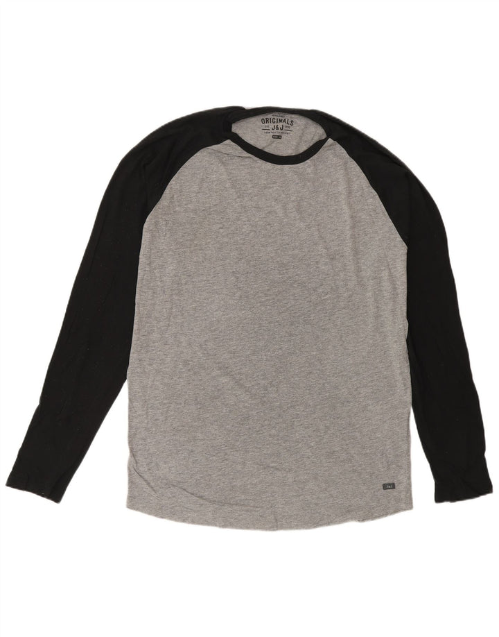 Jack & Jones Haut à Manches Longues Homme Gris Moyen Coton