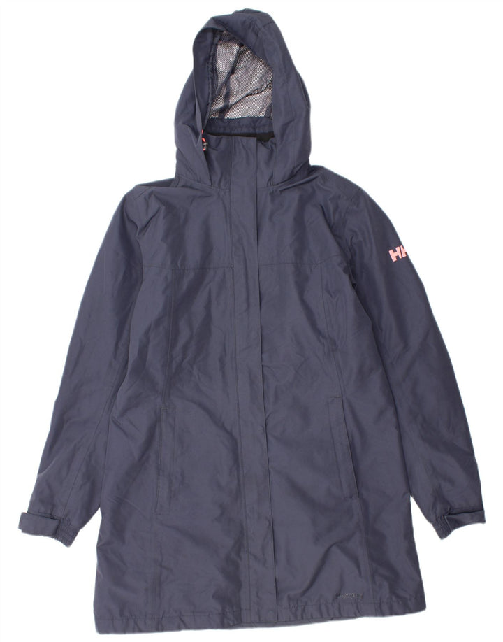 HELLY HANSEN Manteau coupe-vent à capuche pour femme UK 14 Bleu marine moyen
