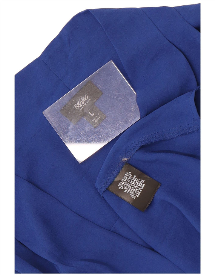 Mossimo Chemisier à manches 3/4 pour femme UK 16 Large Bleu Polyester