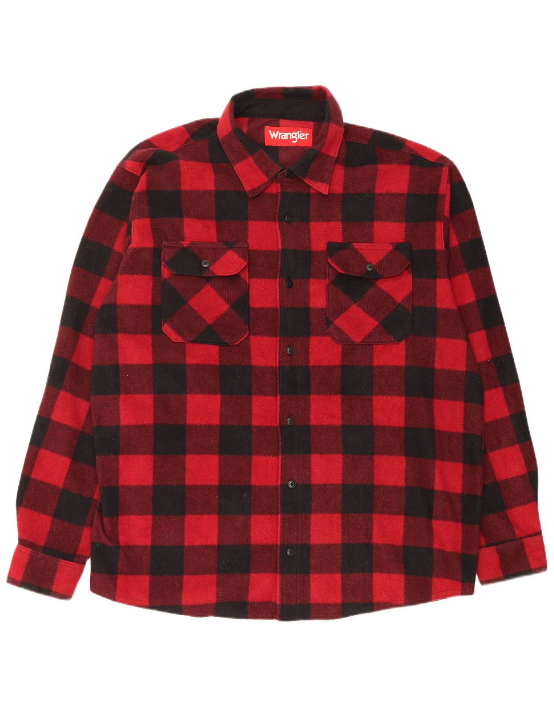 Wrangler Chemise en flanelle pour homme XL Rouge à carreaux Polyester