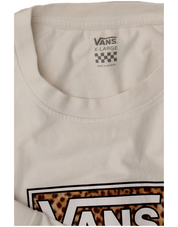Vans Haut graphique à manches longues pour homme XL Blanc