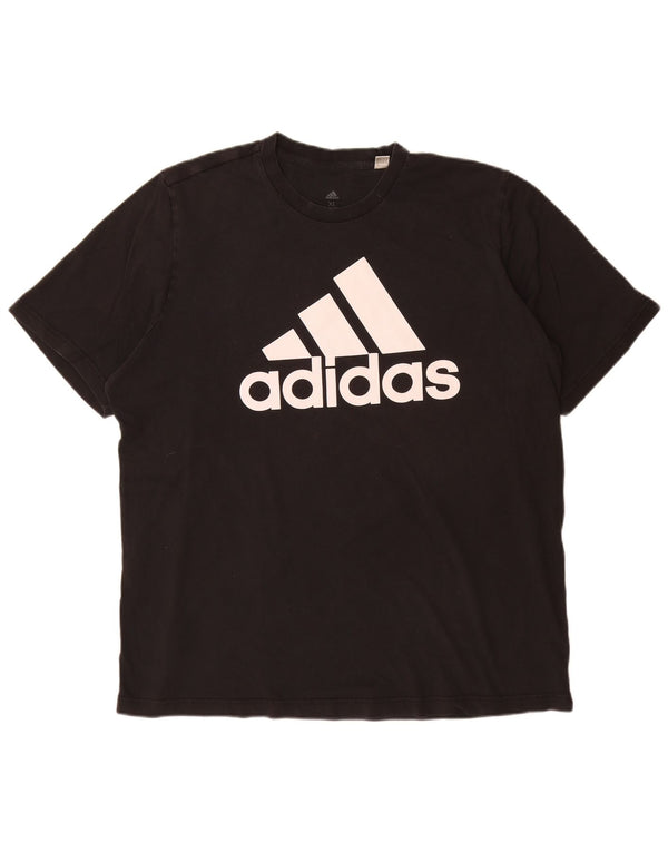 ADIDAS T-Shirt Graphique Homme Top XL Noir Coton