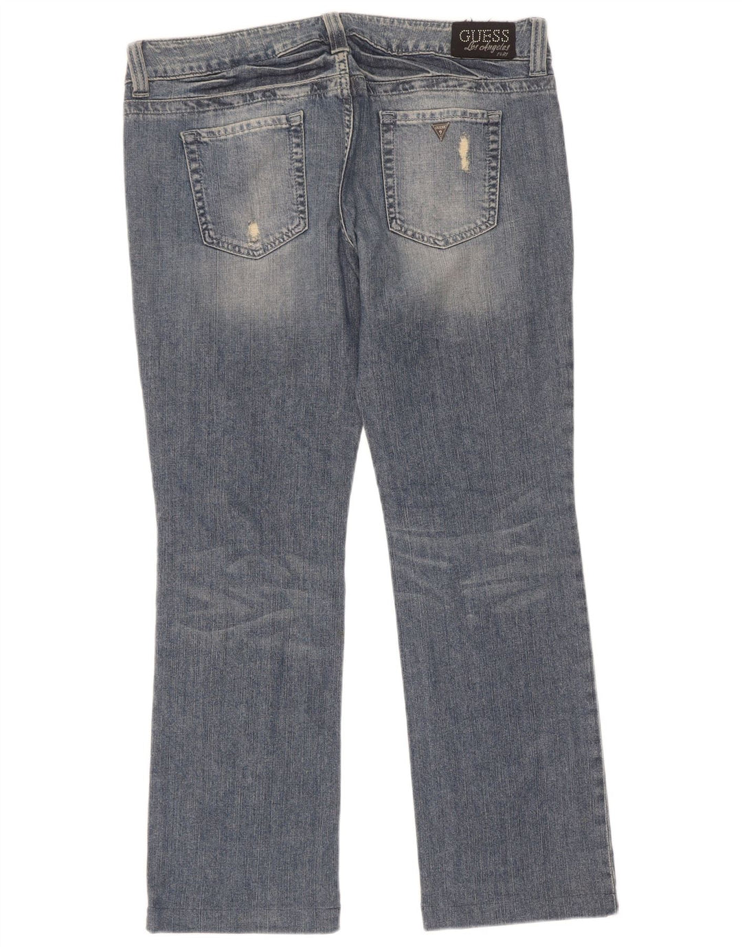 Guess Jean bootcut vieilli pour femme W34 L30 en coton bleu