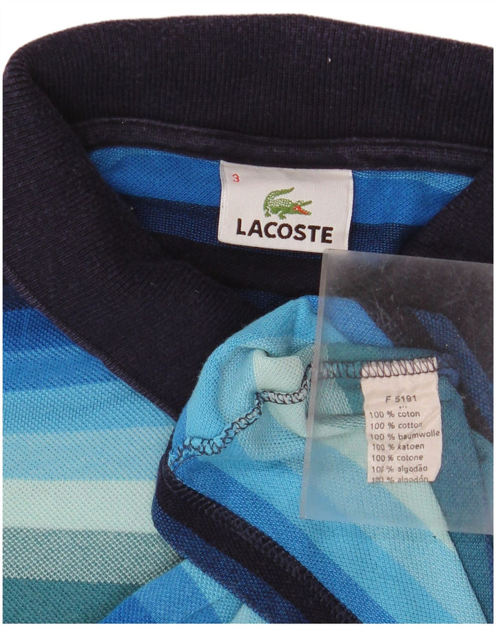 Lacoste Polo Homme Taille 3 Petit Coton Rayé Bleu