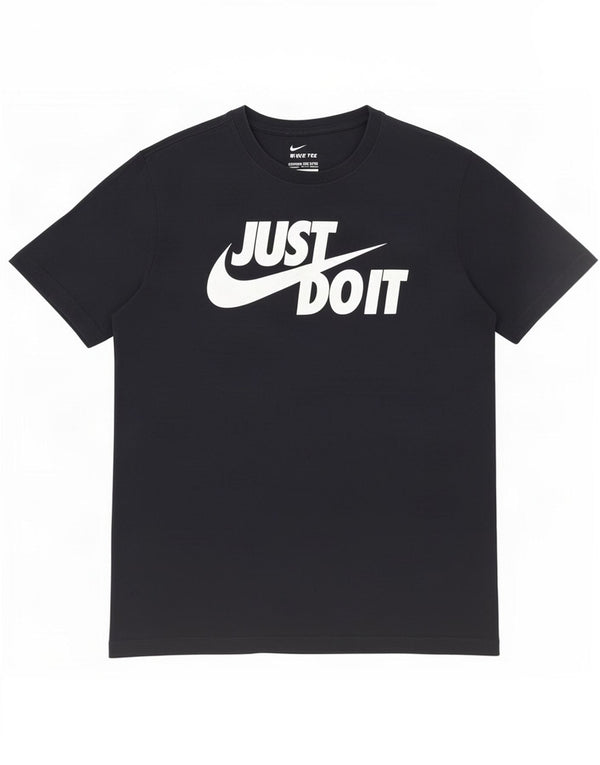 Nike T-shirt graphique pour homme en coton noir moyen