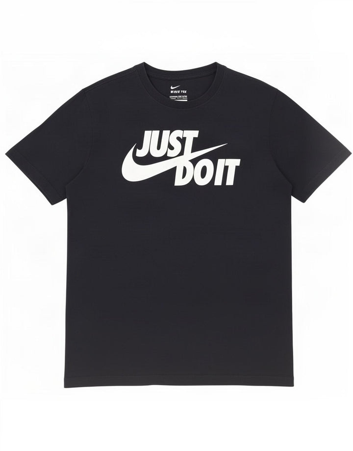 Nike T-shirt graphique pour homme en coton noir moyen