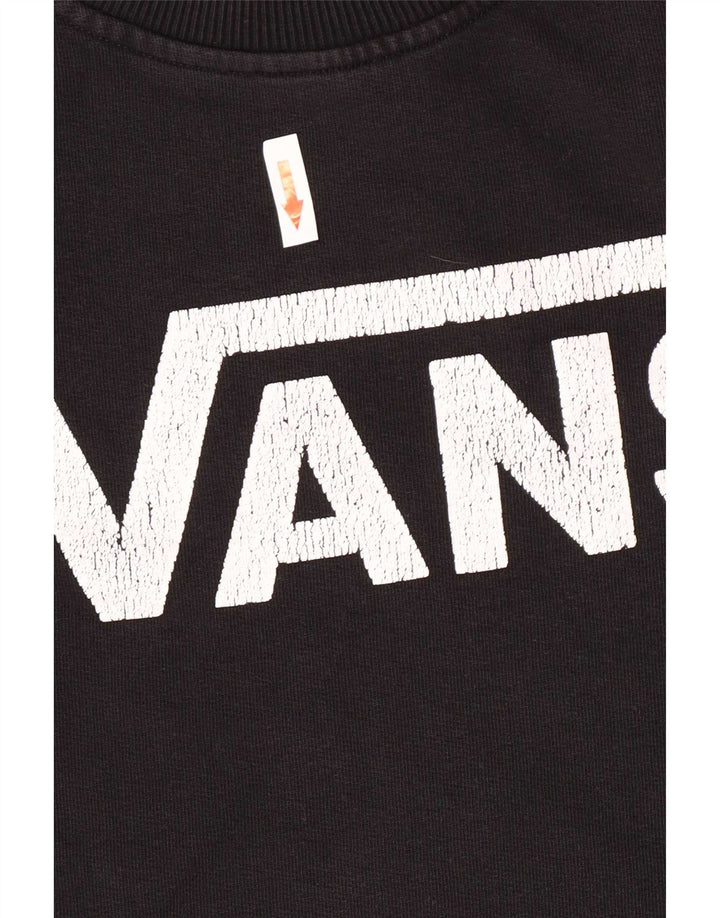 Vans Sweat-shirt graphique pour femme en coton noir Small