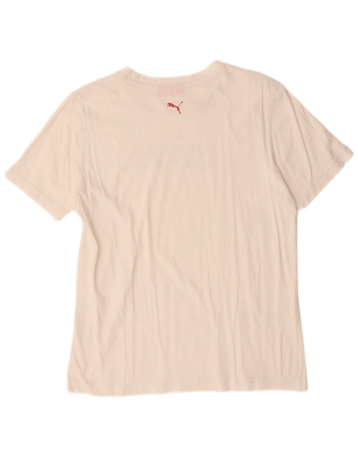 Puma T-Shirt Graphique Homme Blanc Moyen Coton