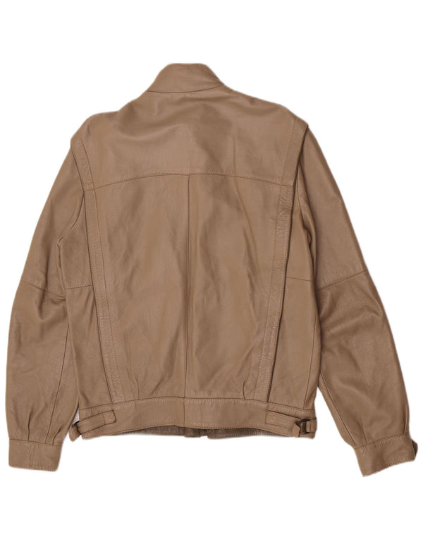 Veste en cuir homme vintage IT 48 Cuir marron moyen