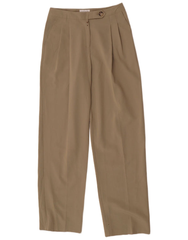 Topshop Pantalon décontracté pour femme UK 8 Small W26 L31 Beige Polyester