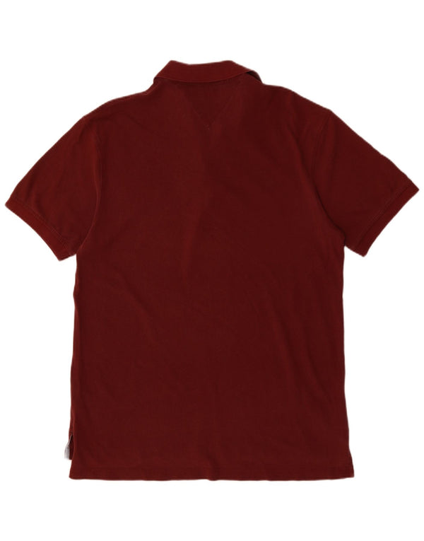 TOMMY HILFIGER Polo Homme Large Bordeaux Coton