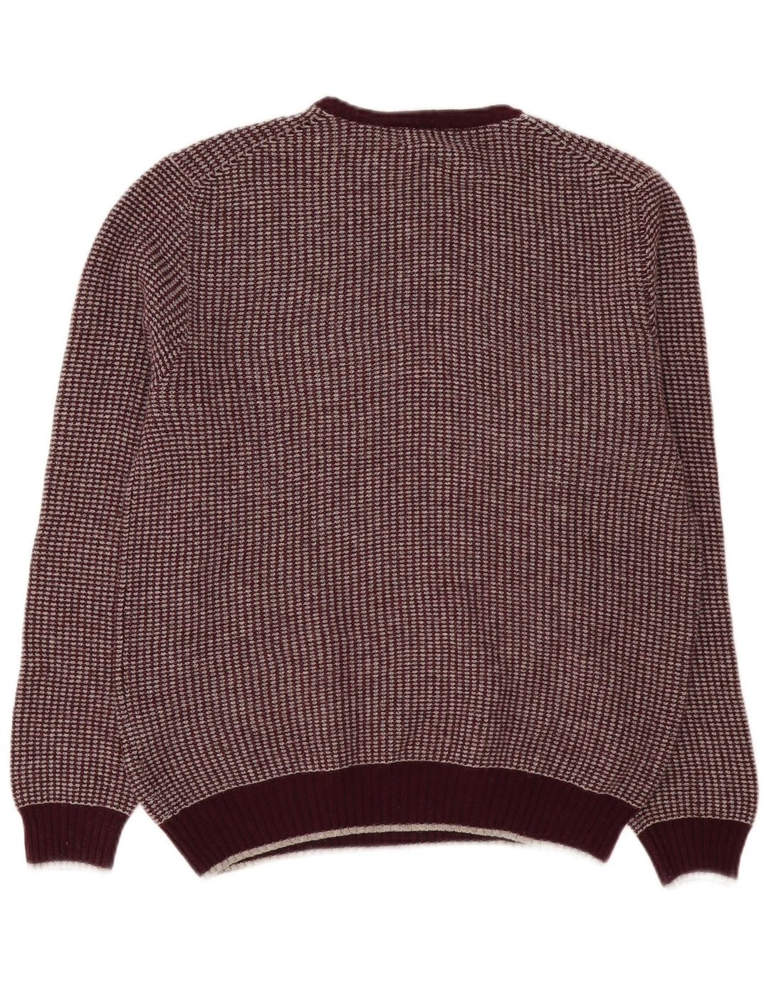 Marks & Spencer Pull à col rond pour homme en laine bordeaux moyen
