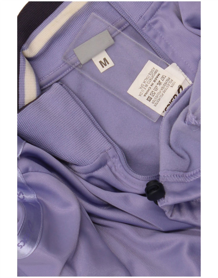 Asics Veste de survêtement graphique pour femme UK 12 Violet moyen Polyester