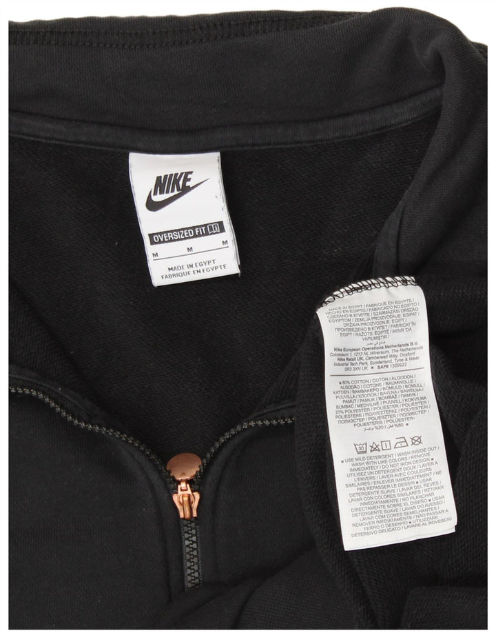 NIKE Sweat-shirt graphique surdimensionné pour femme UK 14 Noir moyen