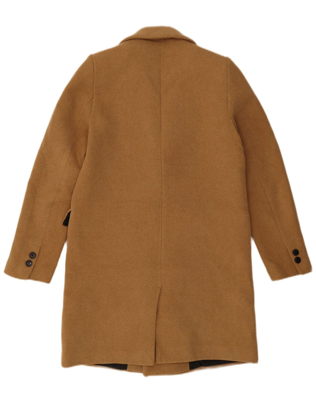 Zara Manteau croisé surdimensionné pour femme UK 10 Petit polyester beige