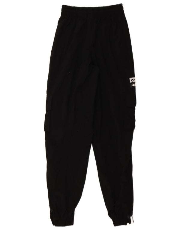 Adidas Pantalon de survêtement cargo graphique pour femme Joggers UK 6 XS Nylon noir