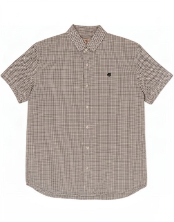 Timberland Chemise Slim Fit pour Hommes 2XL Gris à Carreaux